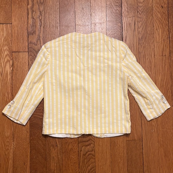 MVP Originals Vintage Yellow and White Striped Button Up Blazer, Size 3T - Picture 2 of 4